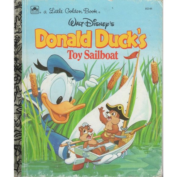 Kids Book Donald Duck's Toy Sailboat Walt Disney's Hardcover Children Toys Gift